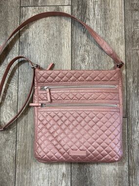 Vera Bradley Iconic Triple Zip Hipster Bag-Pearlized Rose Quartz